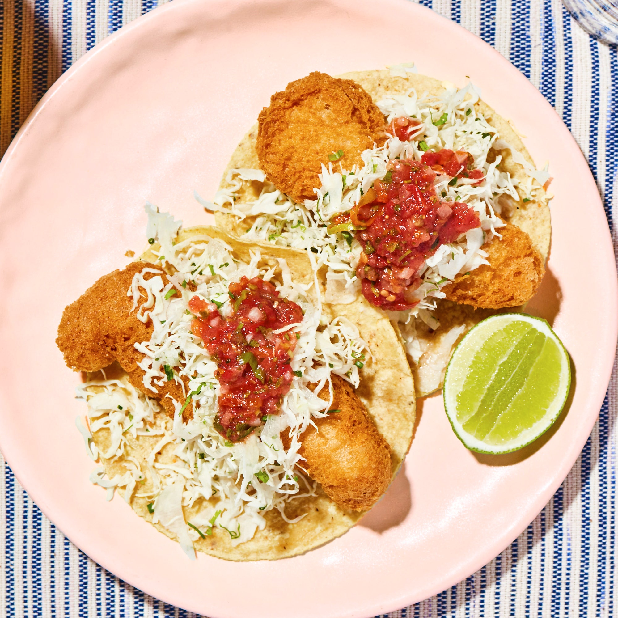 Masa-Battered Swordfish Tacos
